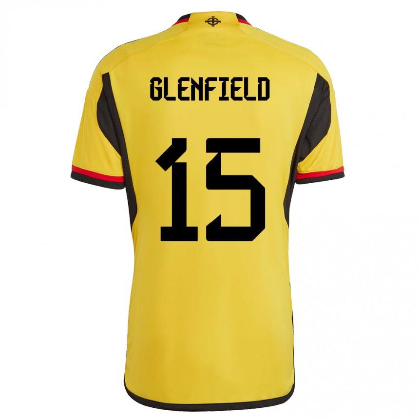 Niño Fútbol Camiseta Irlanda Del Norte Sam Glenfield #15 Blanco 2ª Equipación 24-26 México