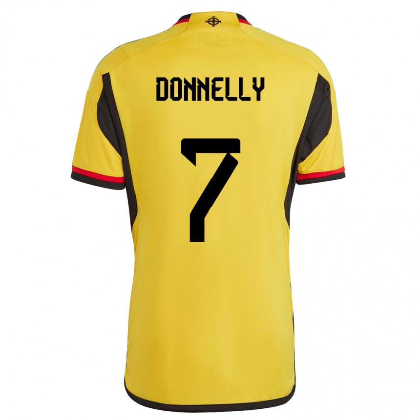 Niño Fútbol Camiseta Irlanda Del Norte Caolan Donnelly #7 Blanco 2ª Equipación 24-26 México