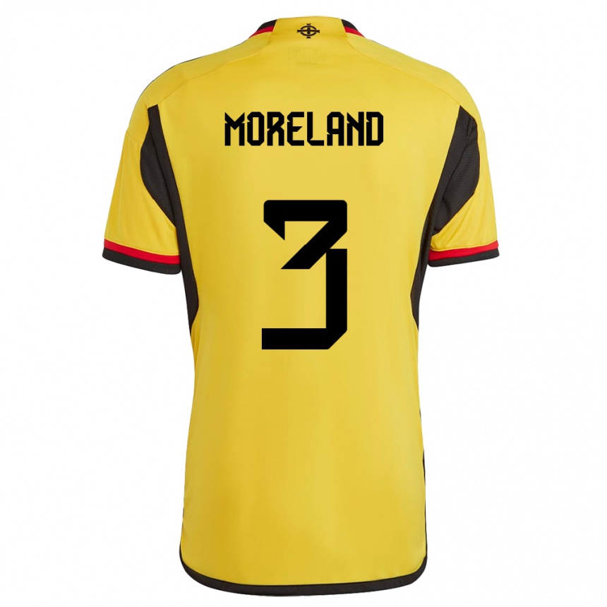 Niño Fútbol Camiseta Irlanda Del Norte Calum Moreland #3 Blanco 2ª Equipación 24-26 México