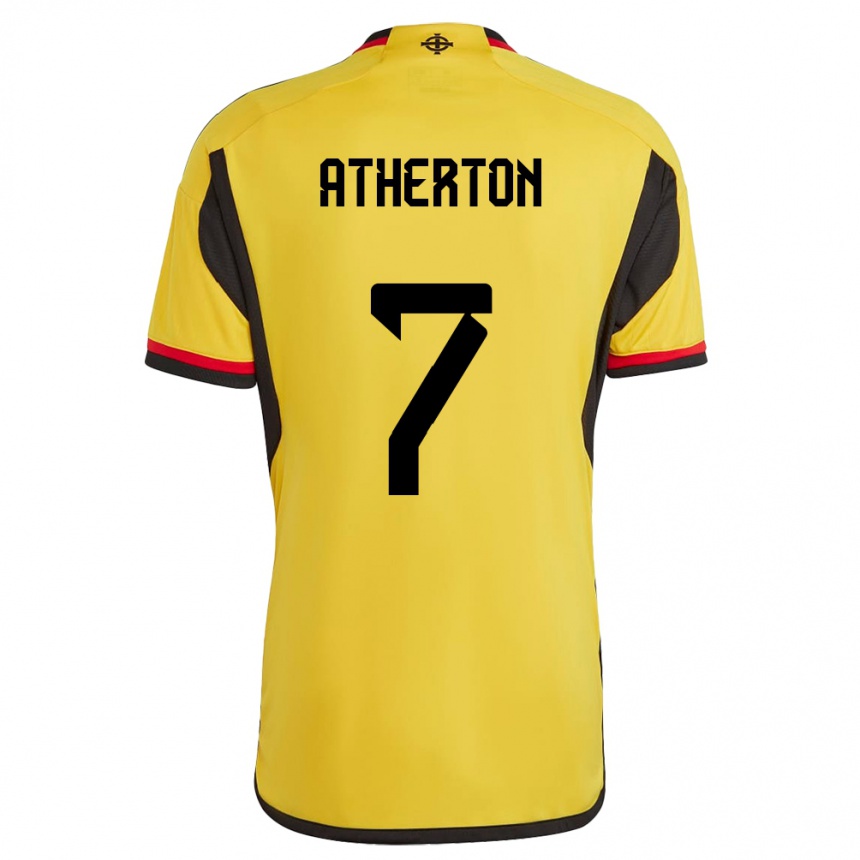 Niño Fútbol Camiseta Irlanda Del Norte Chris Atherton #7 Blanco 2ª Equipación 24-26 México