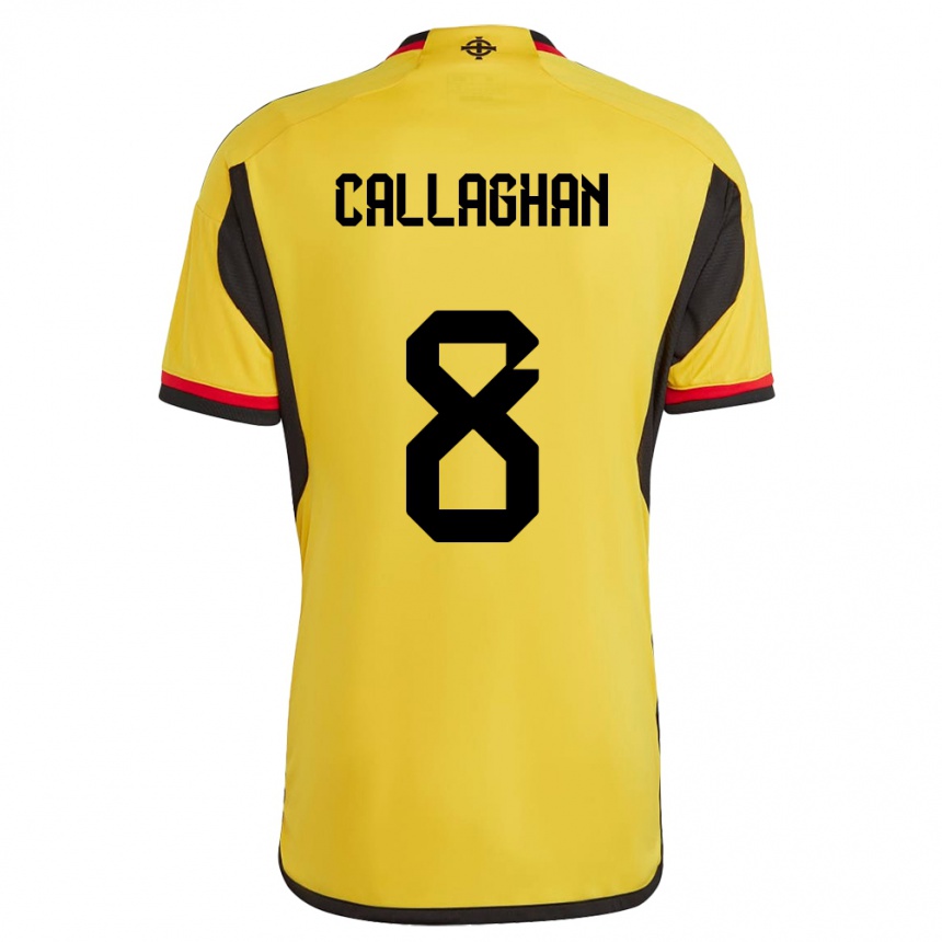 Niño Fútbol Camiseta Irlanda Del Norte Marissa Callaghan #8 Blanco 2ª Equipación 24-26 México