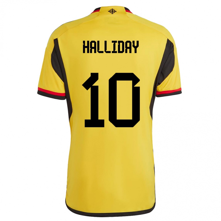 Niño Fútbol Camiseta Irlanda Del Norte Keri Halliday #10 Blanco 2ª Equipación 24-26 México