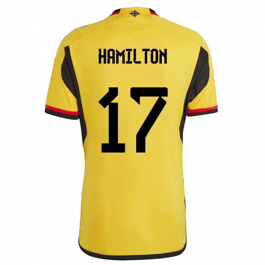 Niño Fútbol Camiseta Irlanda Del Norte Caragh Hamilton #17 Blanco 2ª Equipación 24-26 México