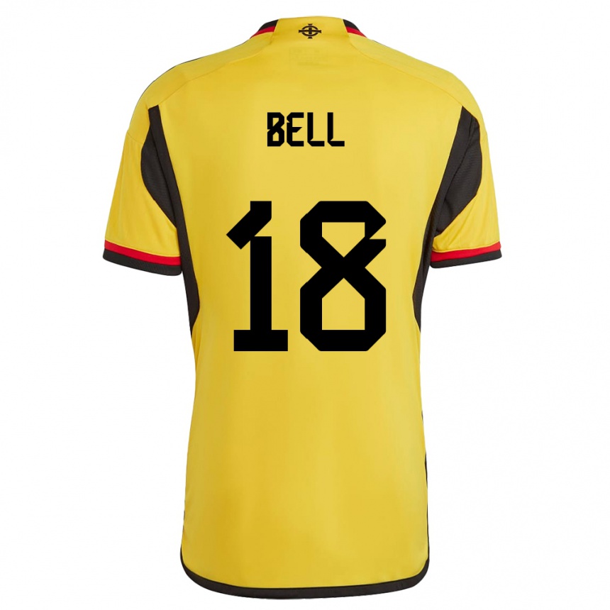 Niño Fútbol Camiseta Irlanda Del Norte Megan Bell #18 Blanco 2ª Equipación 24-26 México