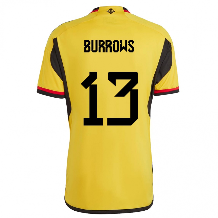 Niño Fútbol Camiseta Irlanda Del Norte Kelsie Burrows #13 Blanco 2ª Equipación 24-26 México