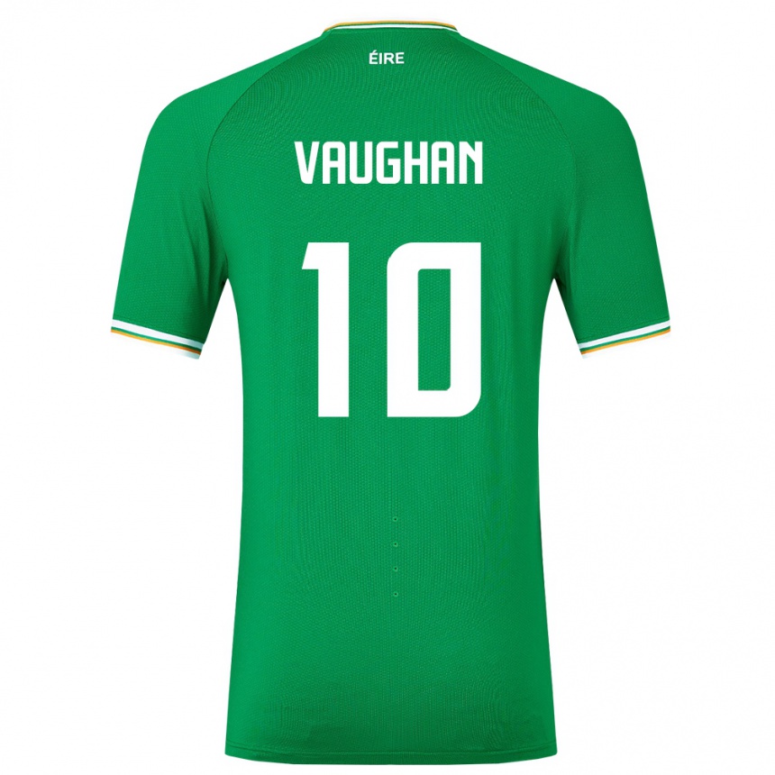 Hombre Fútbol Camiseta Irlanda Harry Vaughan #10 Verde 1ª Equipación 24-26 México