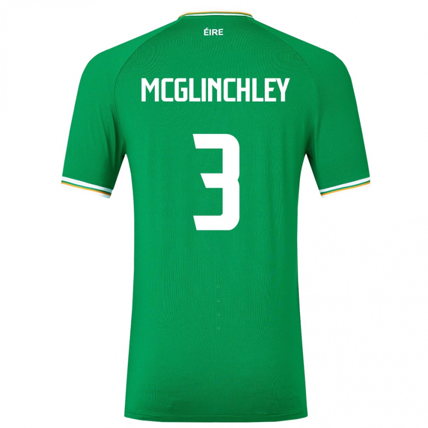 Hombre Fútbol Camiseta Irlanda Harry Mcglinchley #3 Verde 1ª Equipación 24-26 México