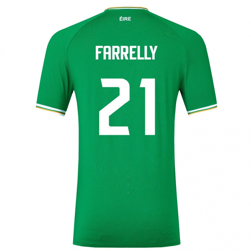 Hombre Fútbol Camiseta Irlanda Sinead Farrelly #21 Verde 1ª Equipación 24-26 México