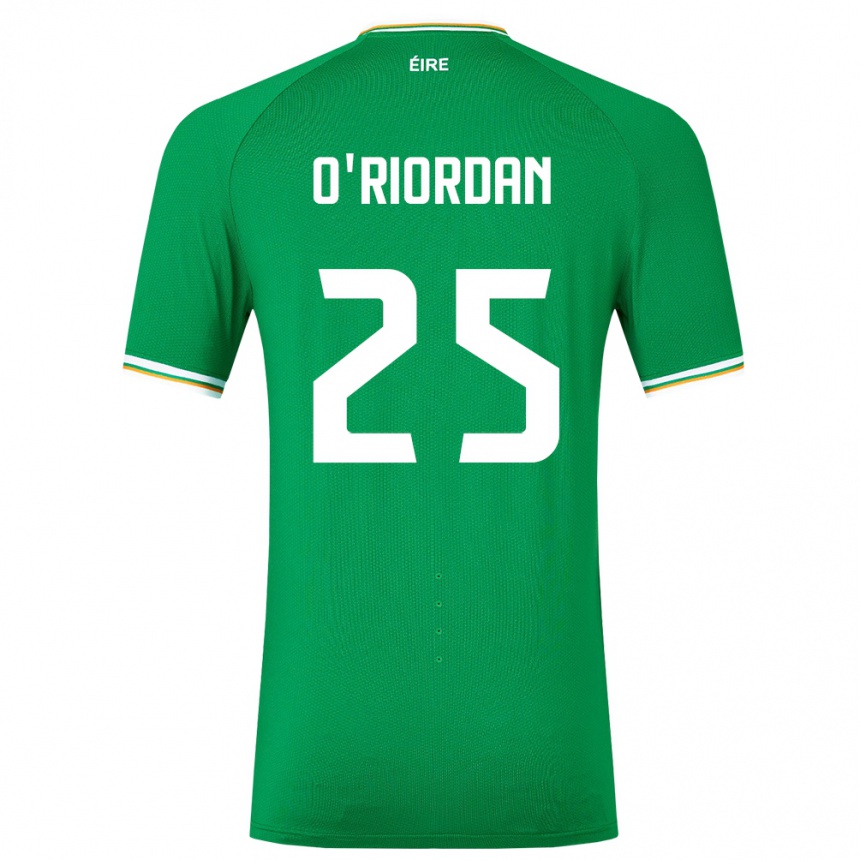 Hombre Fútbol Camiseta Irlanda Claire O'riordan #25 Verde 1ª Equipación 24-26 México