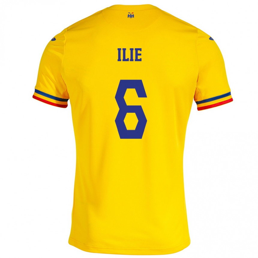 Hombre Fútbol Camiseta Rumania Matei Ilie #6 Amarillo 1ª Equipación 24-26 México