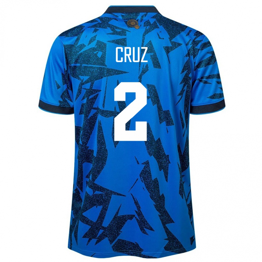 Hombre Fútbol Camiseta El Salvador Melvin Cruz #2 Azul 1ª Equipación 24-26 México