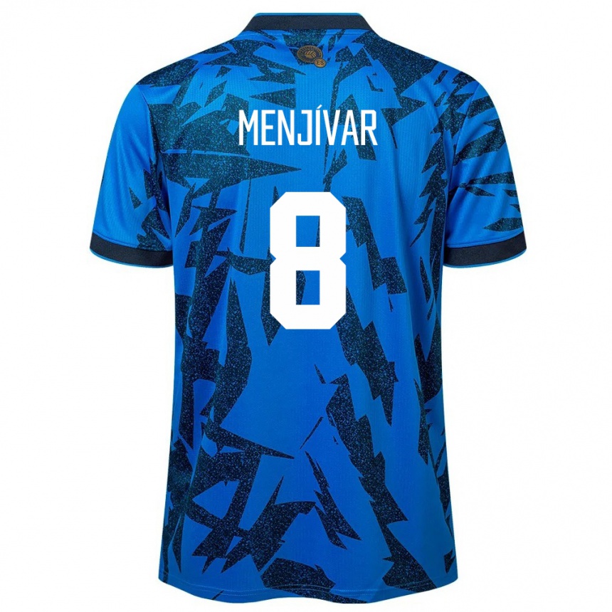 Hombre Fútbol Camiseta El Salvador Wálter Menjívar #8 Azul 1ª Equipación 24-26 México