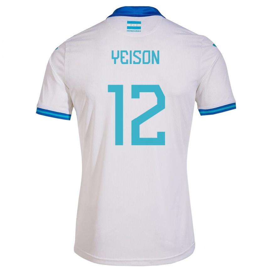 Hombre Fútbol Camiseta Honduras Yeison Mejía #12 Blanco 1ª Equipación 24-26 México