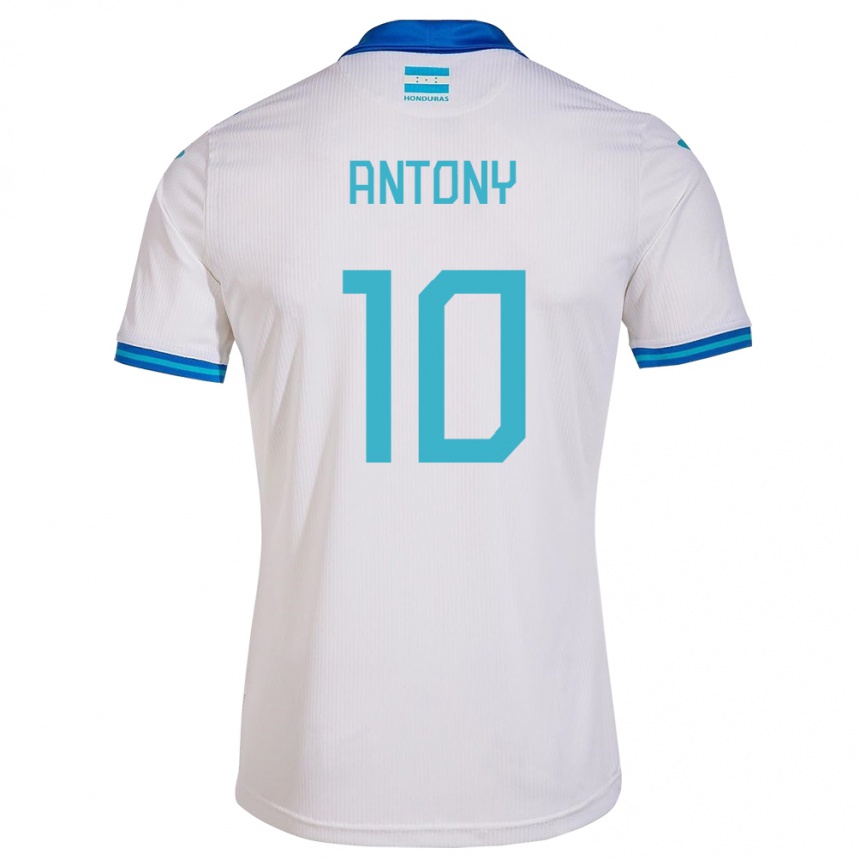 Hombre Fútbol Camiseta Honduras Antony García #10 Blanco 1ª Equipación 24-26 México