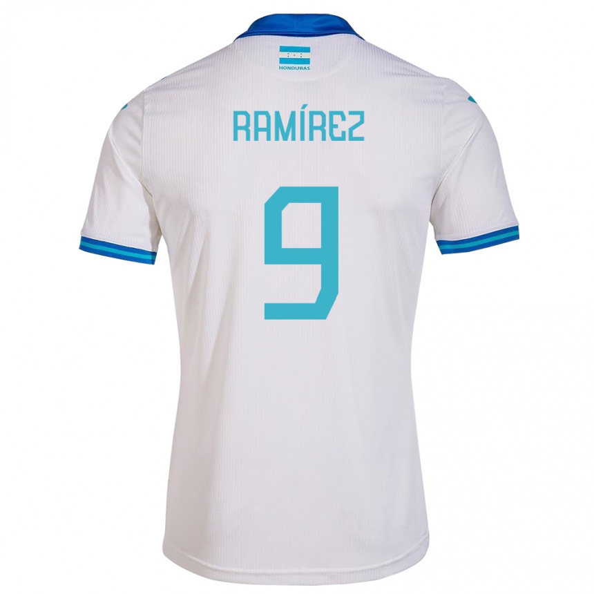 Hombre Fútbol Camiseta Honduras Truimali Ramírez #9 Blanco 1ª Equipación 24-26 México