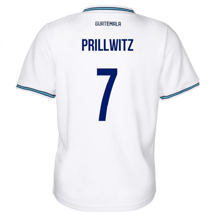 Hombre Fútbol Camiseta Guatemala Héctor Prillwitz #7 Blanco 1ª Equipación 24-26 México