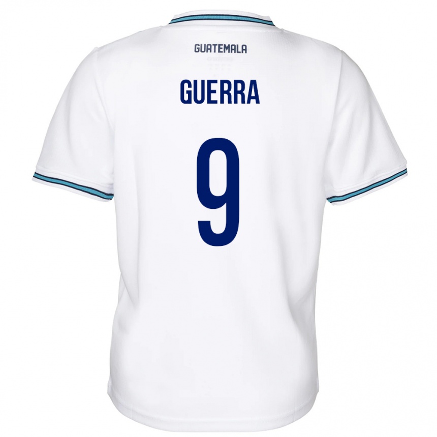 Hombre Fútbol Camiseta Guatemala Oseas Guerra #9 Blanco 1ª Equipación 24-26 México