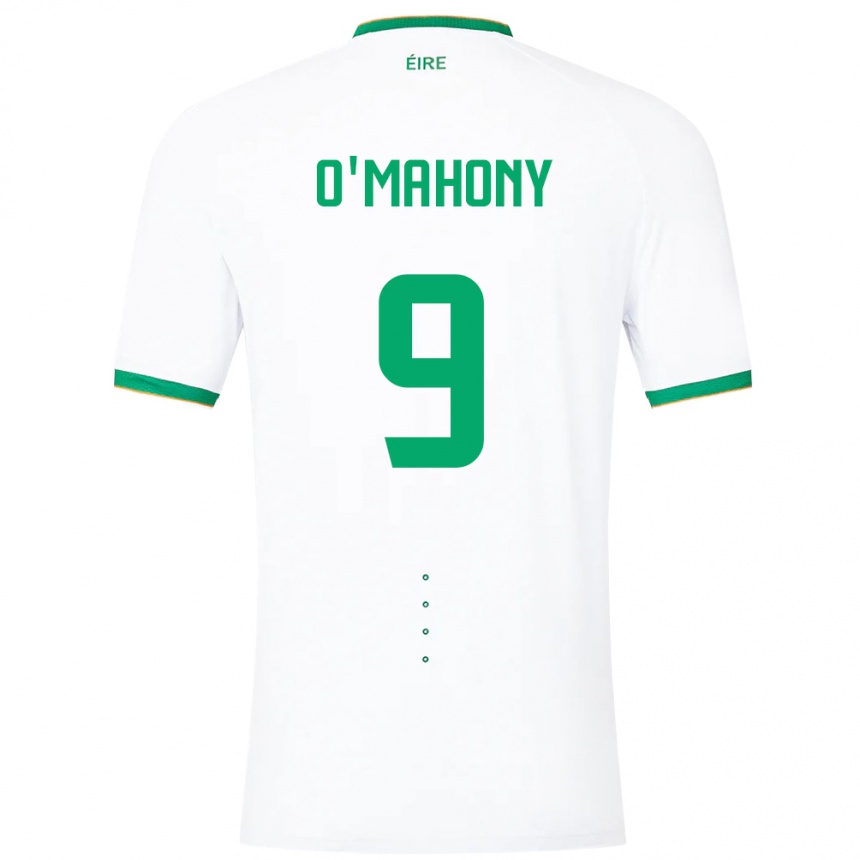Hombre Fútbol Camiseta Irlanda Mark O'mahony #9 Blanco 2ª Equipación 24-26 México