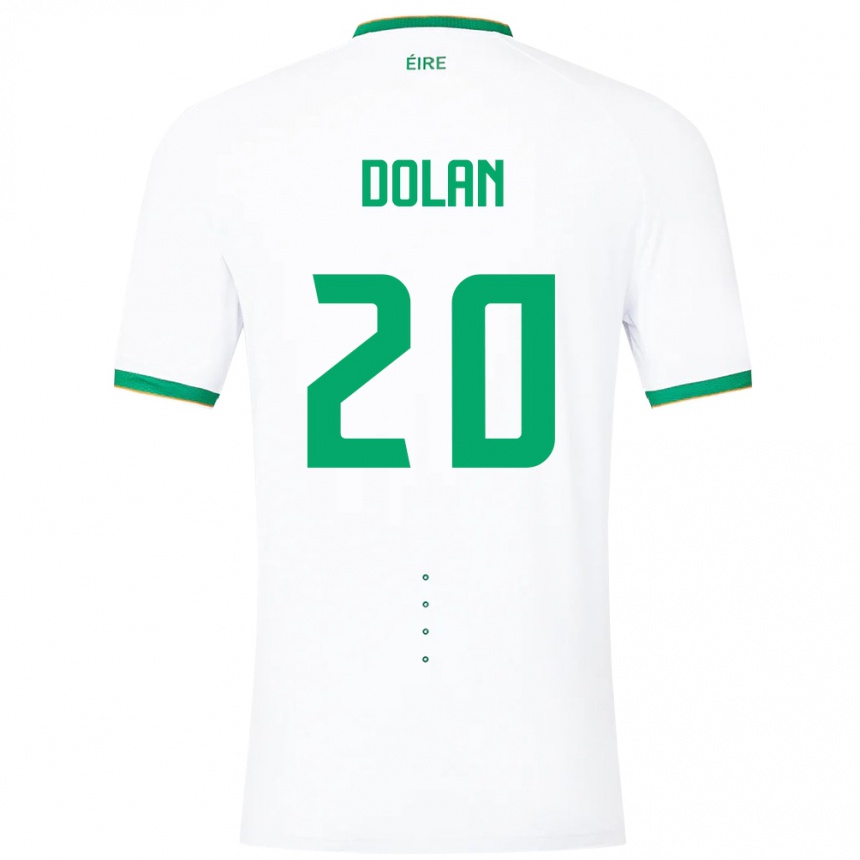 Hombre Fútbol Camiseta Irlanda Ellen Dolan #20 Blanco 2ª Equipación 24-26 México