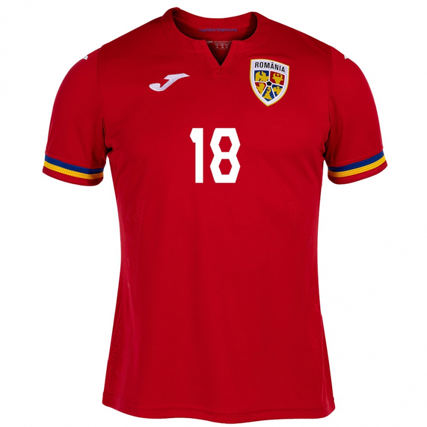 Hombre Fútbol Camiseta Rumania Mara Bâtea #18 Rojo 2ª Equipación 24-26 México