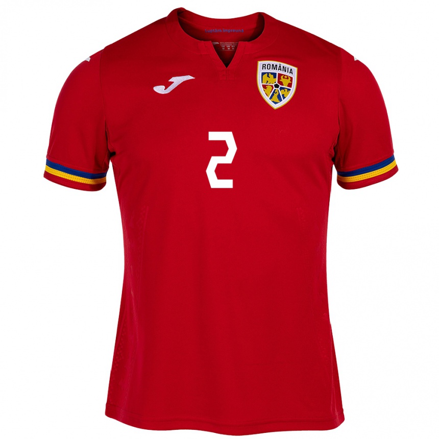 Hombre Fútbol Camiseta Rumania Alexandru Pantea #2 Rojo 2ª Equipación 24-26 México