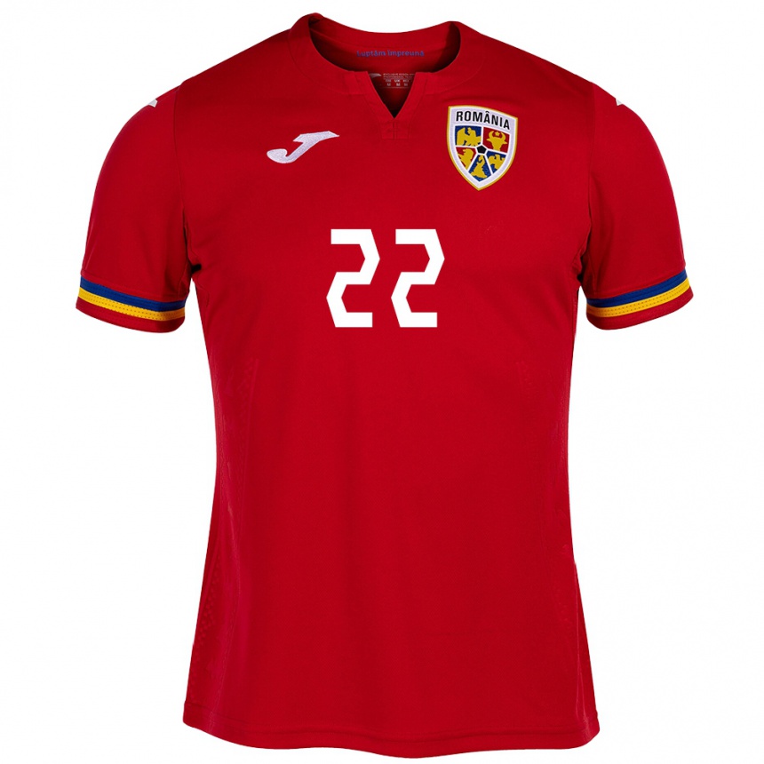 Hombre Fútbol Camiseta Rumania Dan Sîrbu #22 Rojo 2ª Equipación 24-26 México