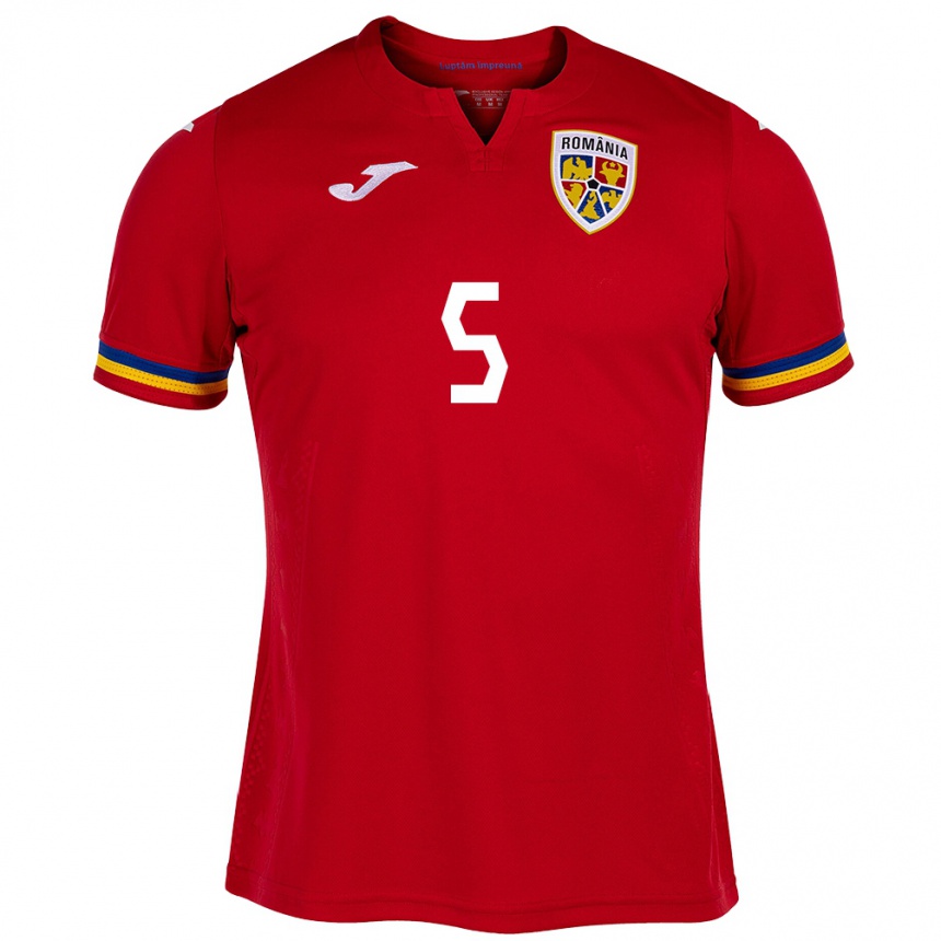 Hombre Fútbol Camiseta Rumania Ümit Akdağ #5 Rojo 2ª Equipación 24-26 México