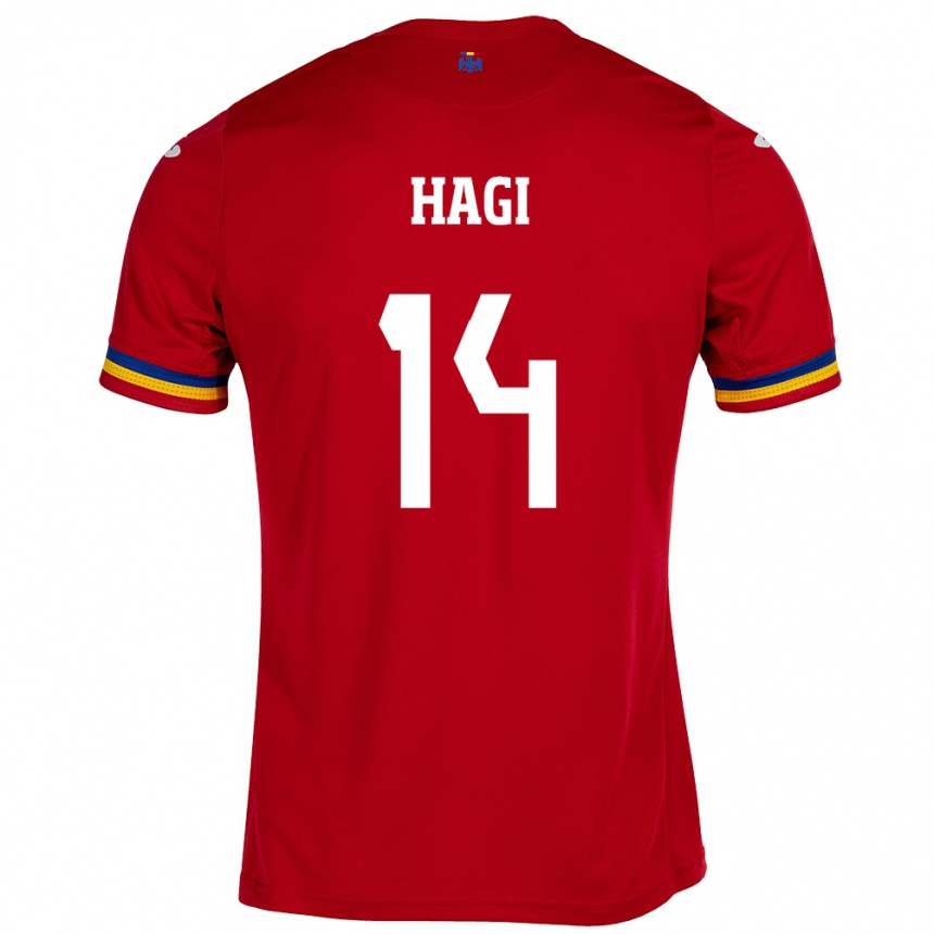 Hombre Fútbol Camiseta Rumania Ianis Hagi #14 Rojo 2ª Equipación 24-26 México