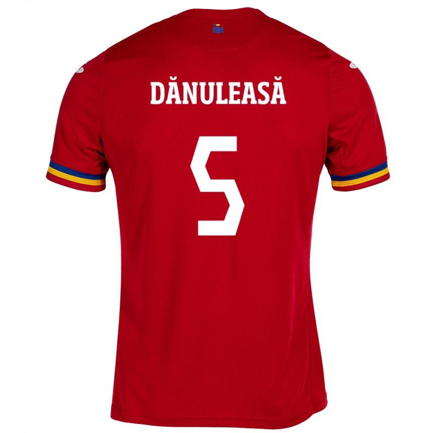 Hombre Fútbol Camiseta Rumania Gabriel Dănuleasă #5 Rojo 2ª Equipación 24-26 México