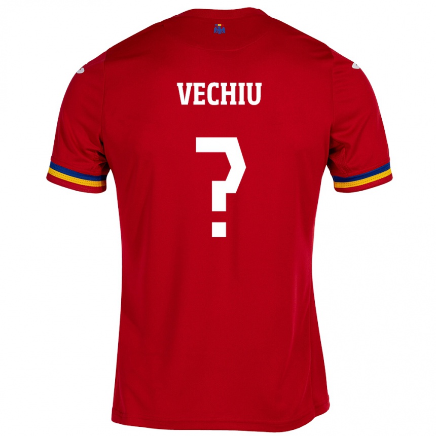 Hombre Fútbol Camiseta Rumania Christian Vechiu #0 Rojo 2ª Equipación 24-26 México