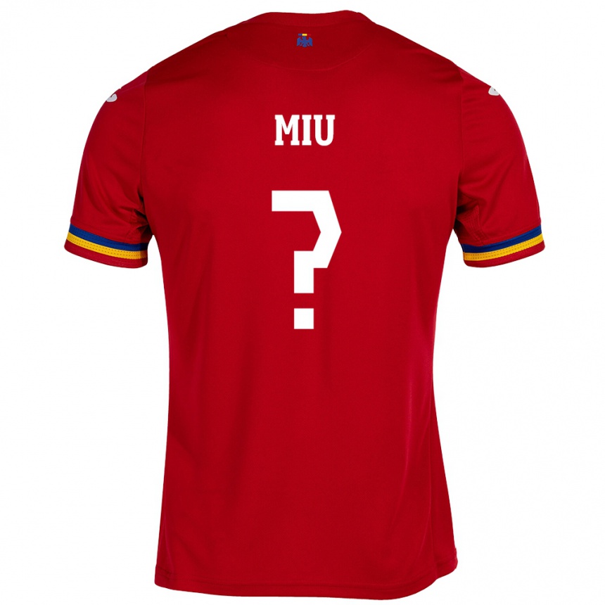 Hombre Fútbol Camiseta Rumania Denis Miu #0 Rojo 2ª Equipación 24-26 México