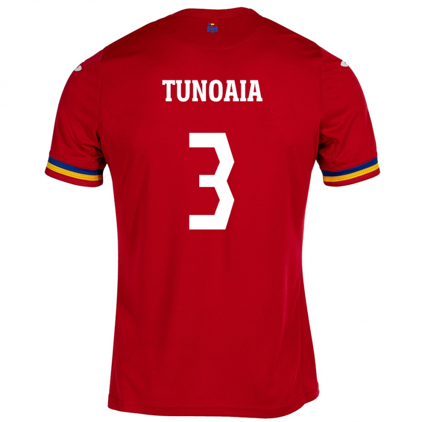 Hombre Fútbol Camiseta Rumania Alexandra Tunoaia #3 Rojo 2ª Equipación 24-26 México