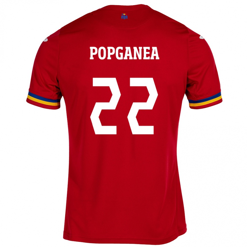 Hombre Fútbol Camiseta Rumania Mirela Pop-Ganea #22 Rojo 2ª Equipación 24-26 México