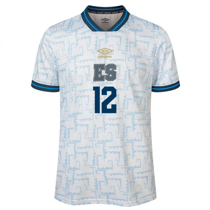 Hombre Fútbol Camiseta El Salvador Adrián Aguilar #12 Blanco 2ª Equipación 24-26 México