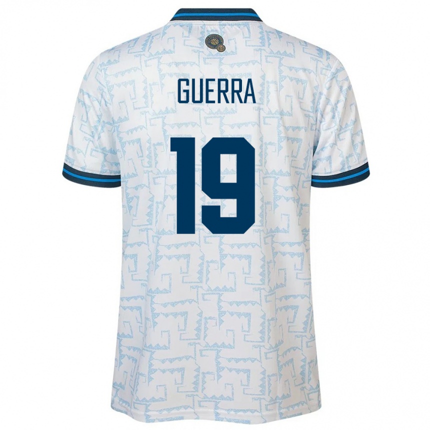 Hombre Fútbol Camiseta El Salvador Steven Guerra #19 Blanco 2ª Equipación 24-26 México