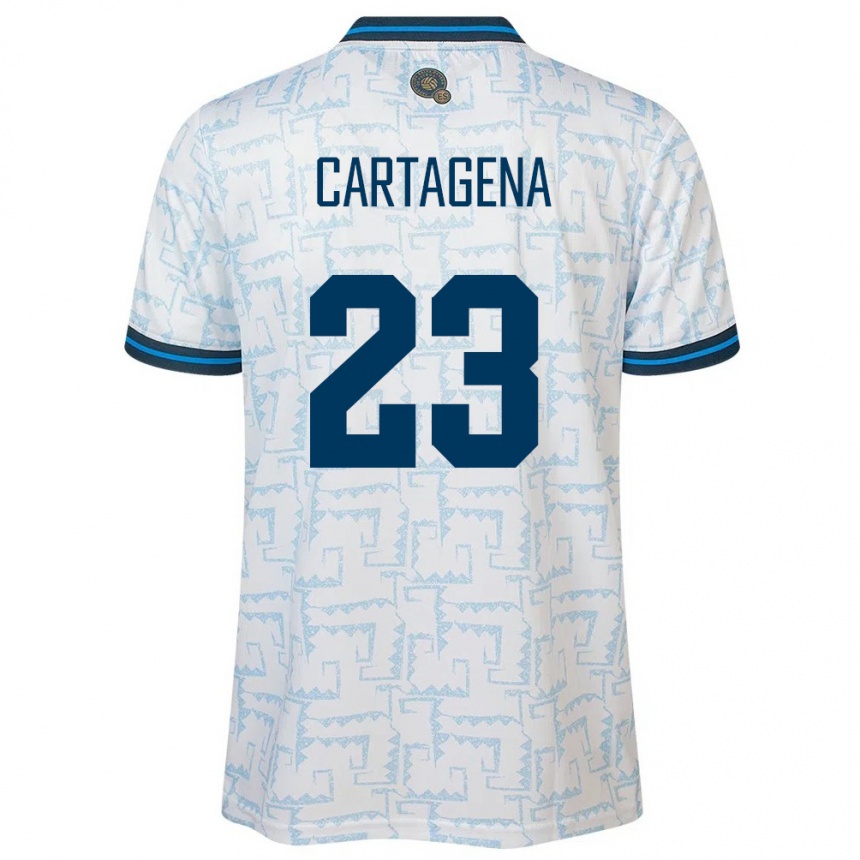 Hombre Fútbol Camiseta El Salvador Melvin Cartagena #23 Blanco 2ª Equipación 24-26 México