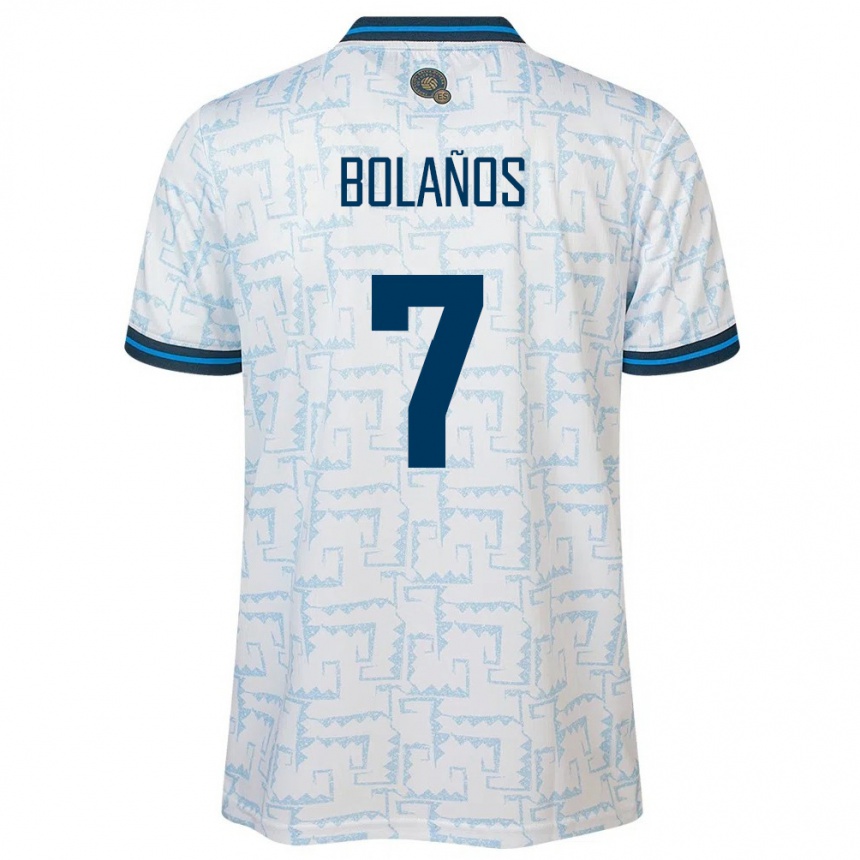 Hombre Fútbol Camiseta El Salvador Javier Bolaños #7 Blanco 2ª Equipación 24-26 México