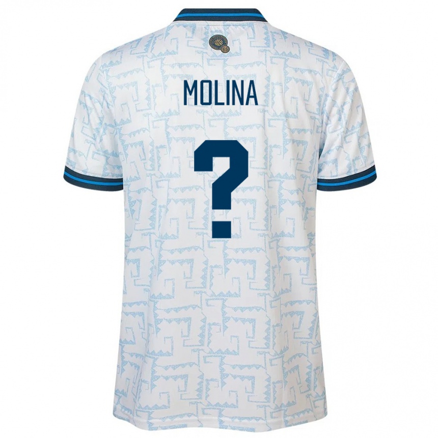 Hombre Fútbol Camiseta El Salvador William Molina #0 Blanco 2ª Equipación 24-26 México