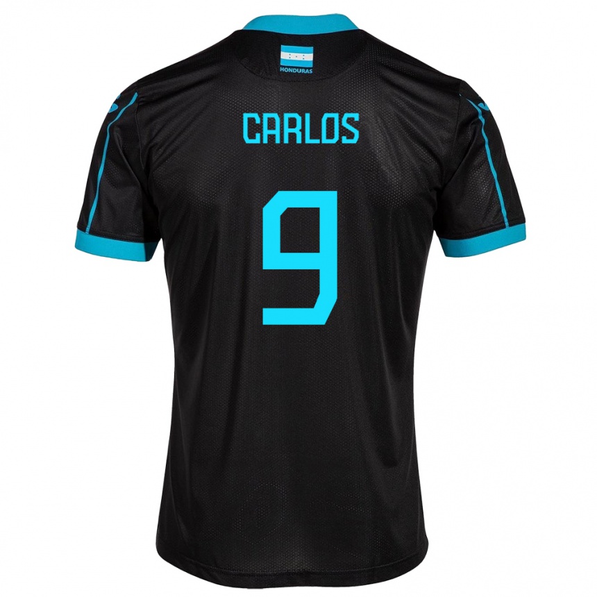 Hombre Fútbol Camiseta Honduras Carlos Mejía #9 Negro 2ª Equipación 24-26 México