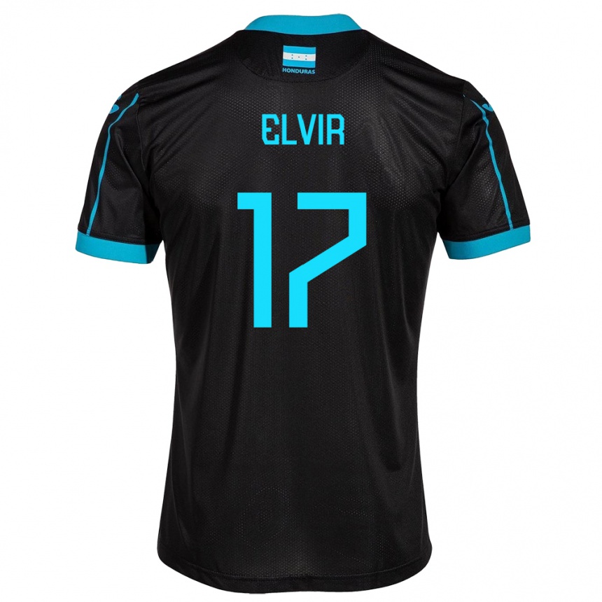 Hombre Fútbol Camiseta Honduras Samuel Elvir #17 Negro 2ª Equipación 24-26 México