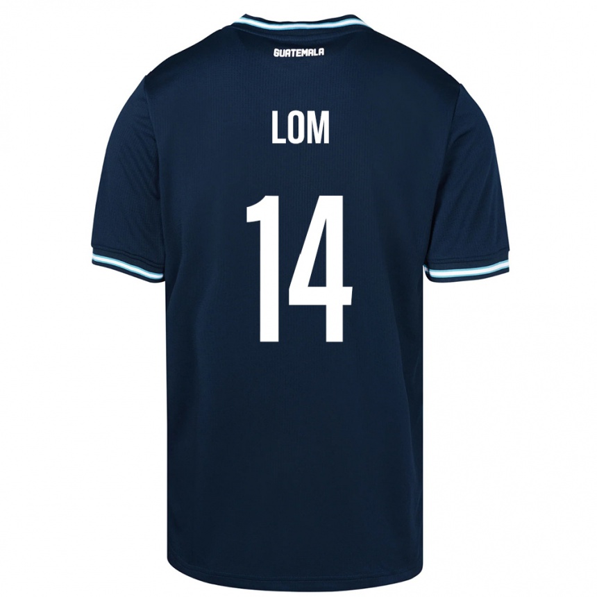 Hombre Fútbol Camiseta Guatemala Darwin Lom #14 Azul 2ª Equipación 24-26 México