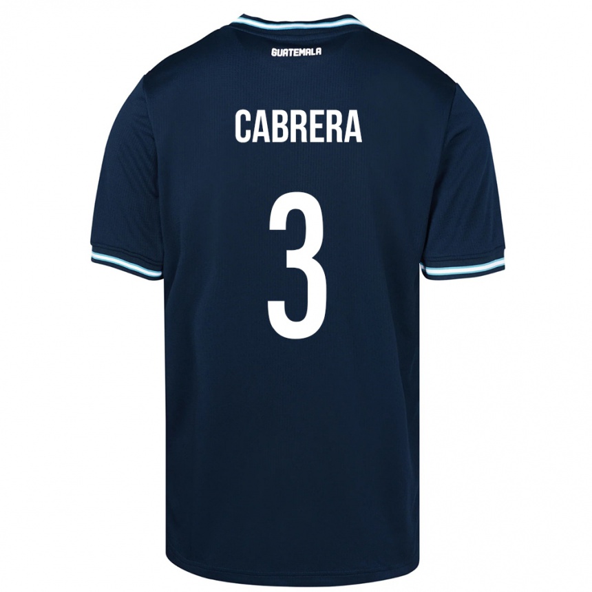 Hombre Fútbol Camiseta Guatemala Gabriel Cabrera #3 Azul 2ª Equipación 24-26 México
