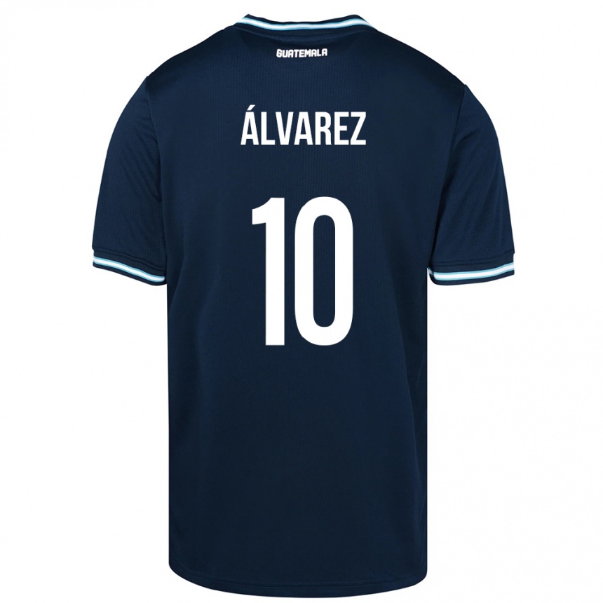 Hombre Fútbol Camiseta Guatemala Andrea Álvarez #10 Azul 2ª Equipación 24-26 México