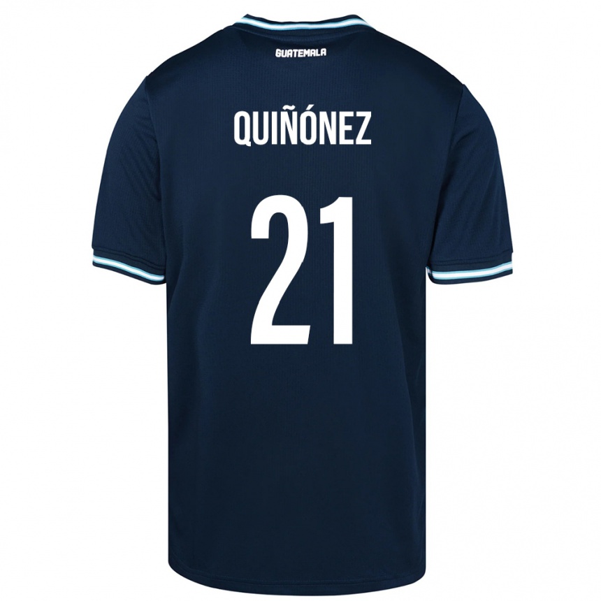 Hombre Fútbol Camiseta Guatemala Andrea Quiñónez #21 Azul 2ª Equipación 24-26 México