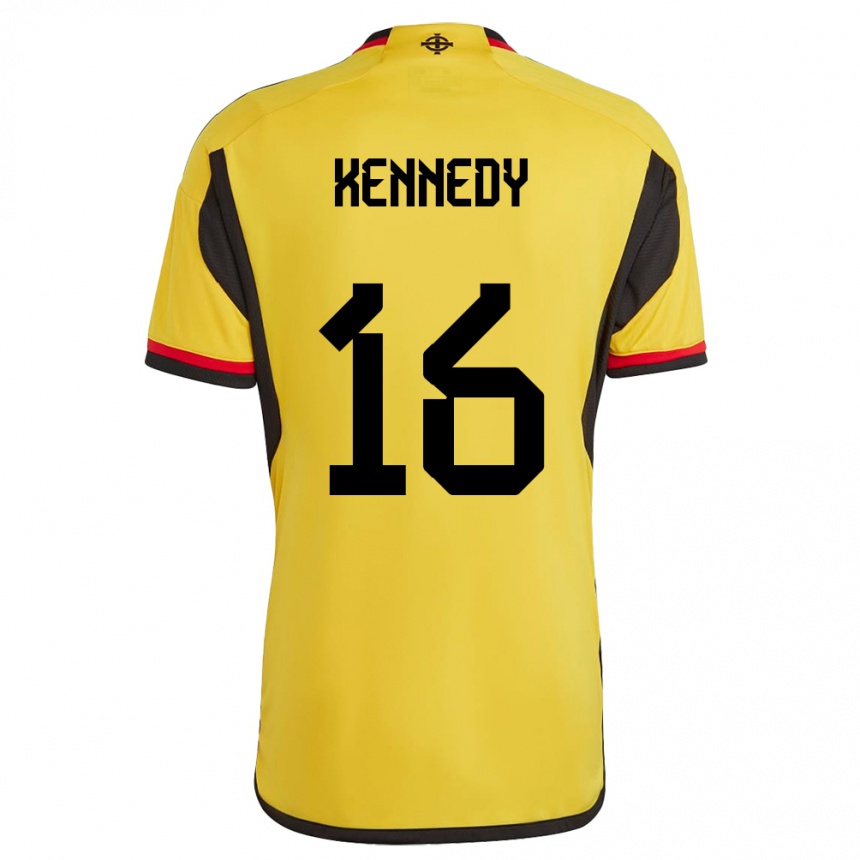 Hombre Fútbol Camiseta Irlanda Del Norte Matty Kennedy #16 Blanco 2ª Equipación 24-26 México