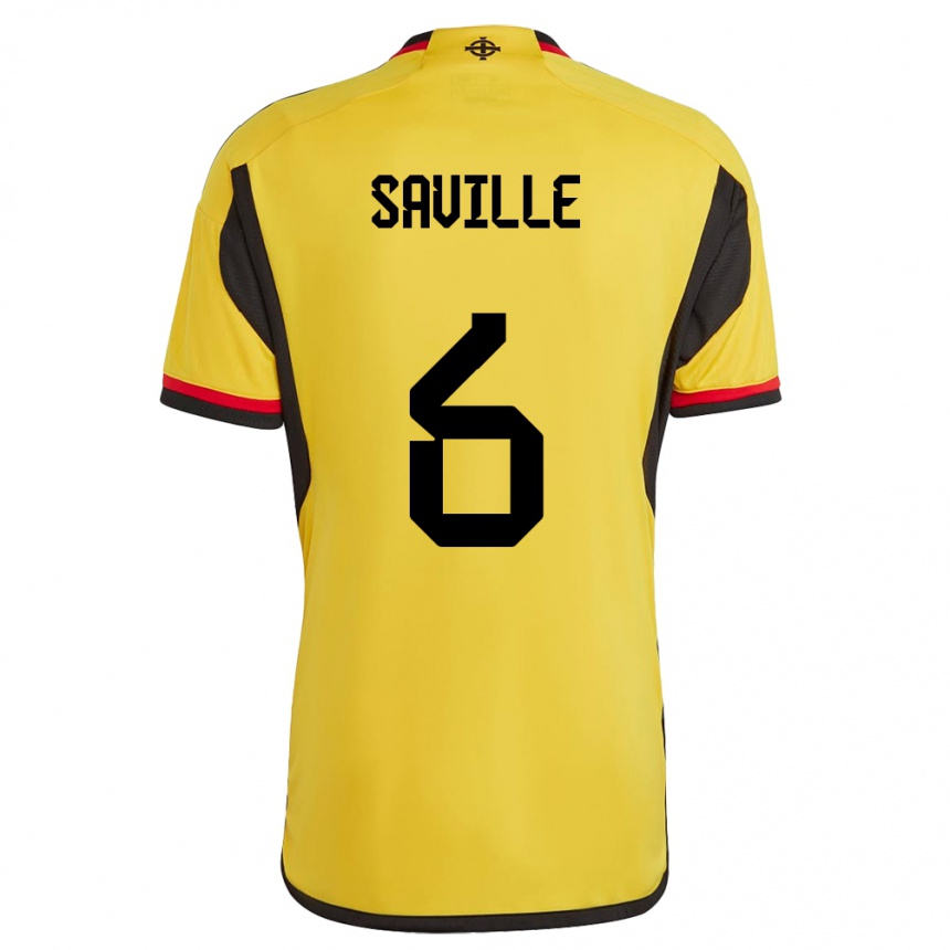 Hombre Fútbol Camiseta Irlanda Del Norte George Saville #6 Blanco 2ª Equipación 24-26 México