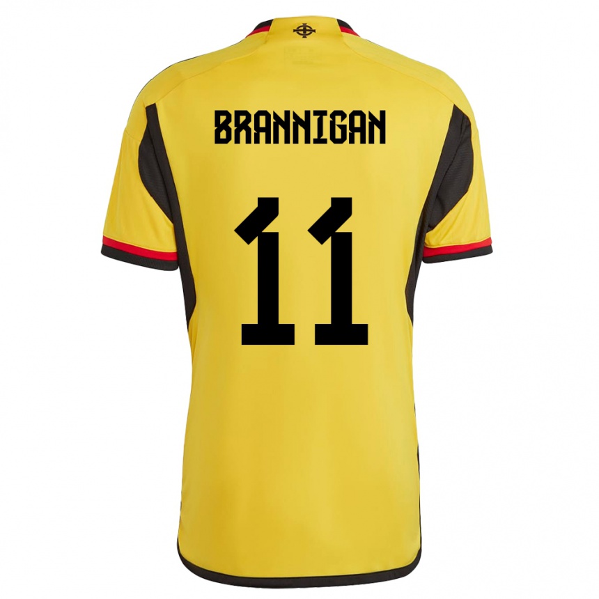 Hombre Fútbol Camiseta Irlanda Del Norte Cole Brannigan #11 Blanco 2ª Equipación 24-26 México