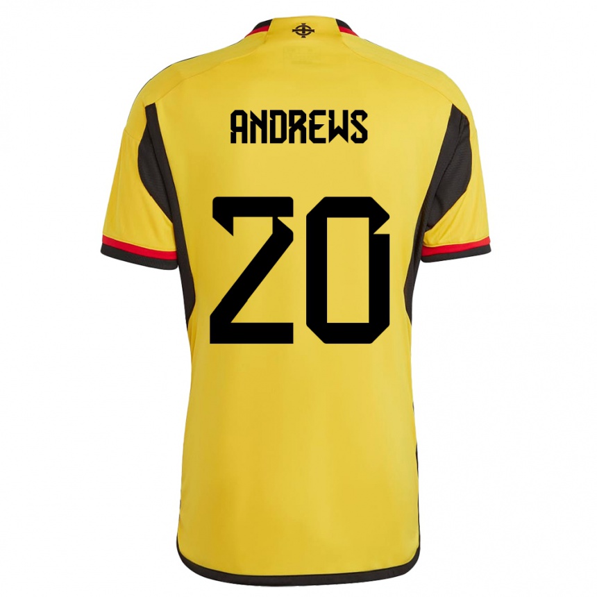 Hombre Fútbol Camiseta Irlanda Del Norte Joely Andrews #20 Blanco 2ª Equipación 24-26 México