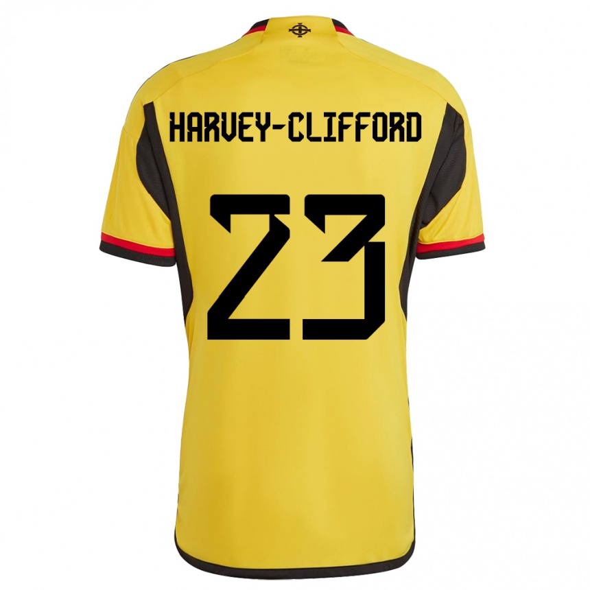 Hombre Fútbol Camiseta Irlanda Del Norte Maddy Harvey-Clifford #23 Blanco 2ª Equipación 24-26 México