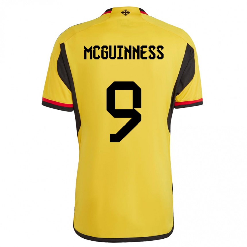 Hombre Fútbol Camiseta Irlanda Del Norte Kirsty Mcguinness #9 Blanco 2ª Equipación 24-26 México